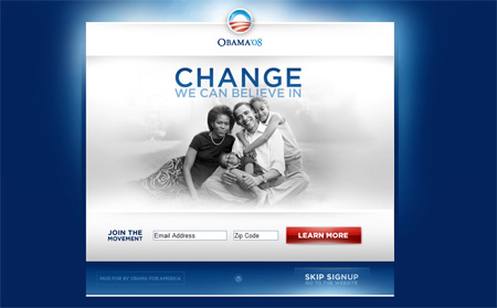 Sen. Barack Obama\'s homepage